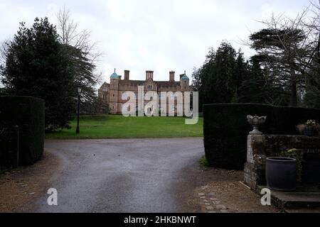 chilham castle is  a jacobean private residence manor house,chilham village,kent,uk february 2022 Stock Photo