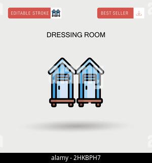 Dressing room Simple vector icon. Stock Vector