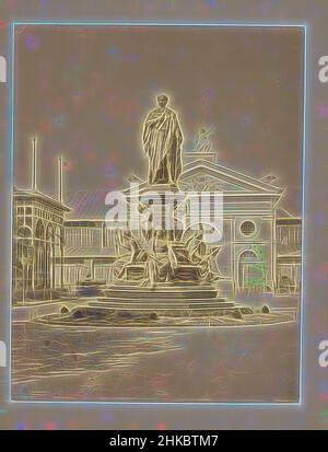 Inspired by Monument to King Maximilian II in Munich, publisher: Wiener Photographen-Association, München, c. 1875 - c. 1900, albumen print, height 257 mm × width 198 mm, Reimagined by Artotop. Classic art reinvented with a modern twist. Design of warm cheerful glowing of brightness and light ray radiance. Photography inspired by surrealism and futurism, embracing dynamic energy of modern technology, movement, speed and revolutionize culture Stock Photo