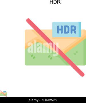 Hdr Simple vector icon. Illustration symbol design template for web mobile UI element. Stock Vector