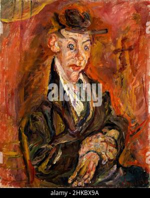 Woman with Round Eyes, painting by Chaim Soutine, circa 1919 Stock Photo