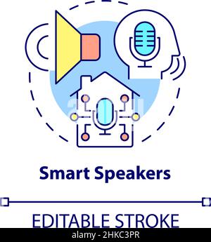 Smart speakers concept icon Stock Vector