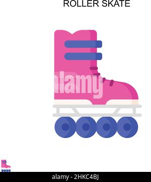 Roller skate Simple vector icon. Illustration symbol design template for web mobile UI element. Stock Vector