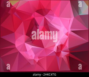 Pink polygonal illustration, which consist of triangles. Geometric background in Origami style with gradient. Triangular design Stock Vector