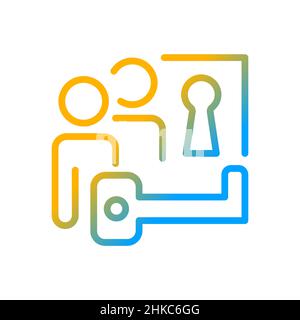 Problem solving gradient linear vector icon Stock Vector