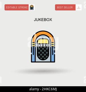 Jukebox Simple vector icon. Stock Vector