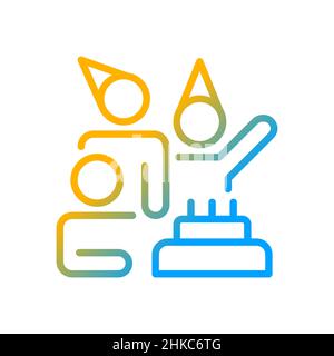Time to celebrate gradient linear vector icon Stock Vector