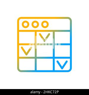 Task management software gradient linear vector icon Stock Vector