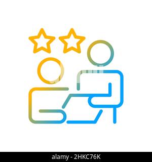Feedback gradient linear vector icon Stock Vector