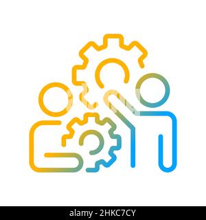 Coordination gradient linear vector icon Stock Vector