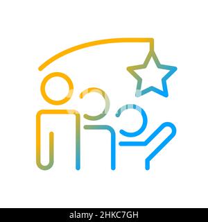 Motivation gradient linear vector icon Stock Vector