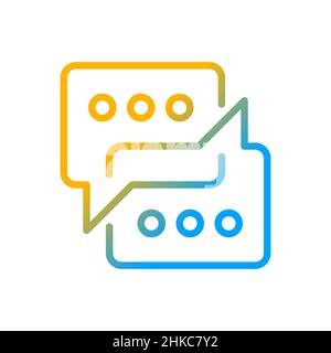 Sharing opinions gradient linear vector icon Stock Vector