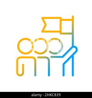 Team gradient linear vector icon Stock Vector
