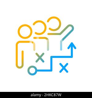 Brainstorming gradient linear vector icon Stock Vector