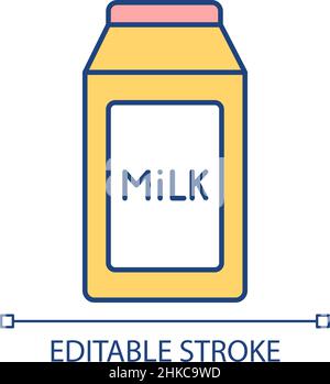 Milk RGB color icon Stock Vector