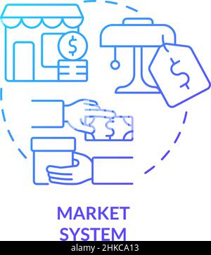 Market supply blue gradient concept icon Stock Vector Image & Art - Alamy