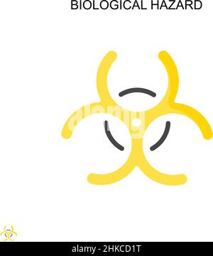 Biological hazard Simple vector icon. Illustration symbol design template for web mobile UI element. Stock Vector