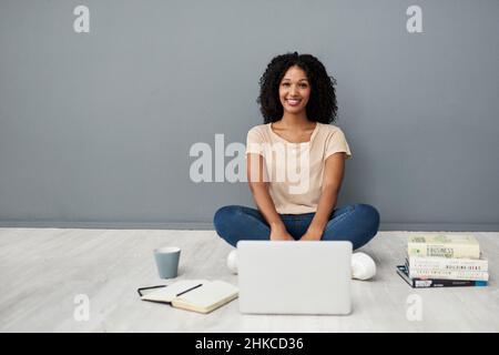 Learning on my own terms thanks to technology Stock Photo