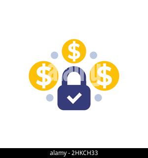 fixed cost, price icon, vector art Stock Vector