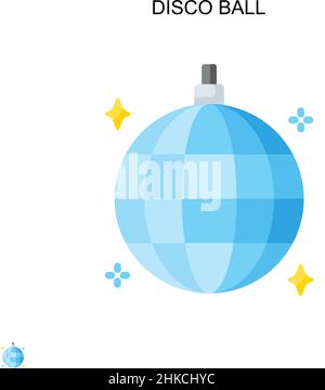 Disco ball Simple vector icon. Illustration symbol design template for web mobile UI element. Stock Vector