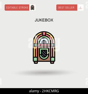 Jukebox Simple vector icon. Stock Vector