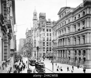 Chestnut Street, Philadelphia, Pennsylvania, USA, Detroit Publishing Company, 1900-1905 Stock Photo