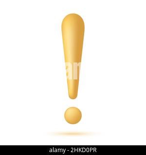 3d exclamation point sign Stock Vector