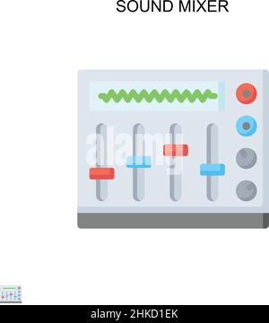 Sound mixer Simple vector icon. Illustration symbol design template for web mobile UI element. Stock Vector