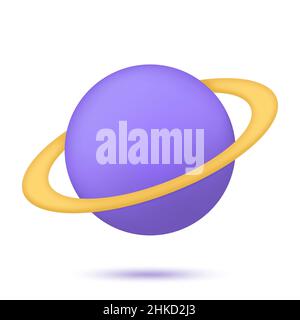 Planet with ring around Stock Vector