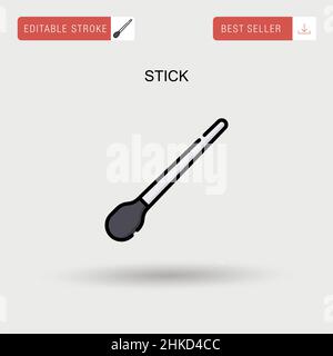 Stick Simple vector icon. Stock Vector