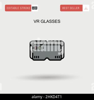 Vr glasses Simple vector icon. Stock Vector