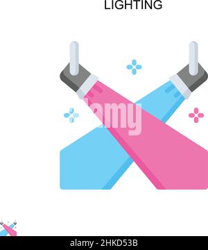 Lighting Simple vector icon. Illustration symbol design template for web mobile UI element. Stock Vector