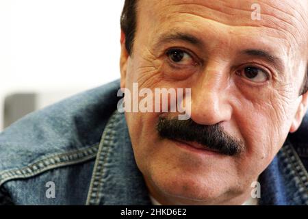 ISTANBUL, TURKEY - SEPTEMBER 10: Famous Turkish musician, singer and songwriter Selami Sahin portrait on September 10, 2005 in Istanbul, Turkey. Stock Photo