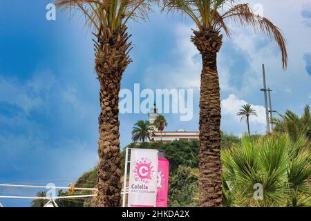 The tourist town of Calella with its beautiful coves, its beaches and its crystal clear water is one of the most popular places on the Costa Brava. Stock Photo