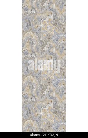 Grey tonal marbled seamless vertical border edge. Random stone rock paint effect banner stripe background. Marble gray white natural rough phone cover Stock Photo