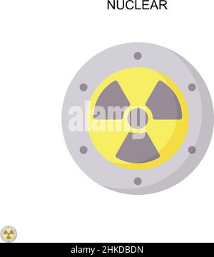 Nuclear Simple vector icon. Illustration symbol design template for web mobile UI element. Stock Vector