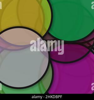 Circle shadows generative art background art illustration Stock Vector