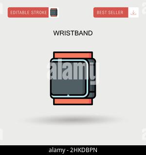 Wristband Simple vector icon. Stock Vector