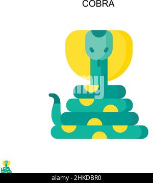 Cobra Simple vector icon. Illustration symbol design template for web mobile UI element. Stock Vector