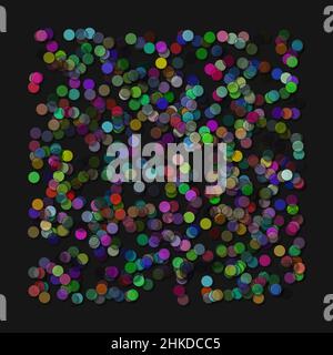 Circle shadows generative art background art illustration Stock Vector