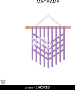 Macrame Simple vector icon. Illustration symbol design template for web mobile UI element. Stock Vector