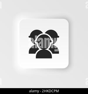 Mass production, engineer neumorphic style vector icon. Simple element illustration from UI concept. Mass production, engineer neumorphic style vector Stock Vector