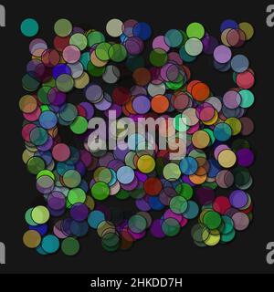 Circle shadows generative art background art illustration Stock Vector