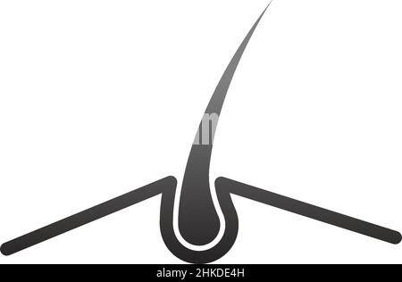 Hair follicle illustration logo icon desain template vector Stock Vector