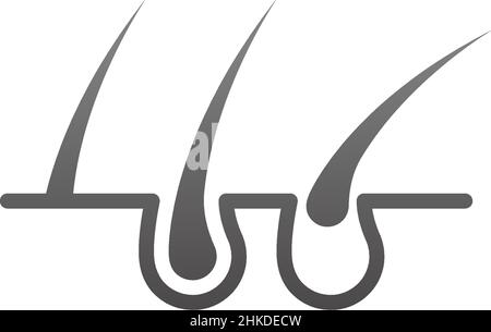 Hair follicle illustration logo icon desain template vector Stock Vector