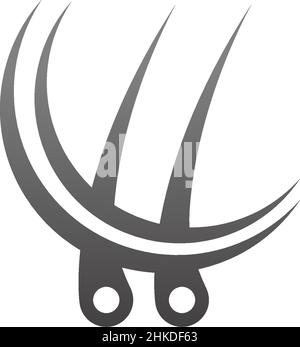 Hair follicle illustration logo icon desain template vector Stock Vector