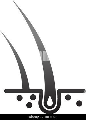 Hair follicle illustration logo icon desain template vector Stock Vector