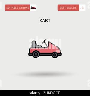 Kart Simple vector icon. Stock Vector