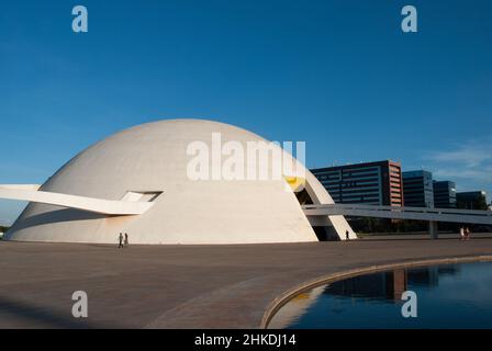 National Museum by Oscar Niemeyer in Brasilia, Brazil Stock Photo