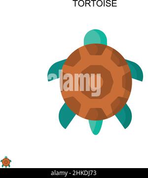 Tortoise Simple vector icon. Illustration symbol design template for web mobile UI element. Stock Vector